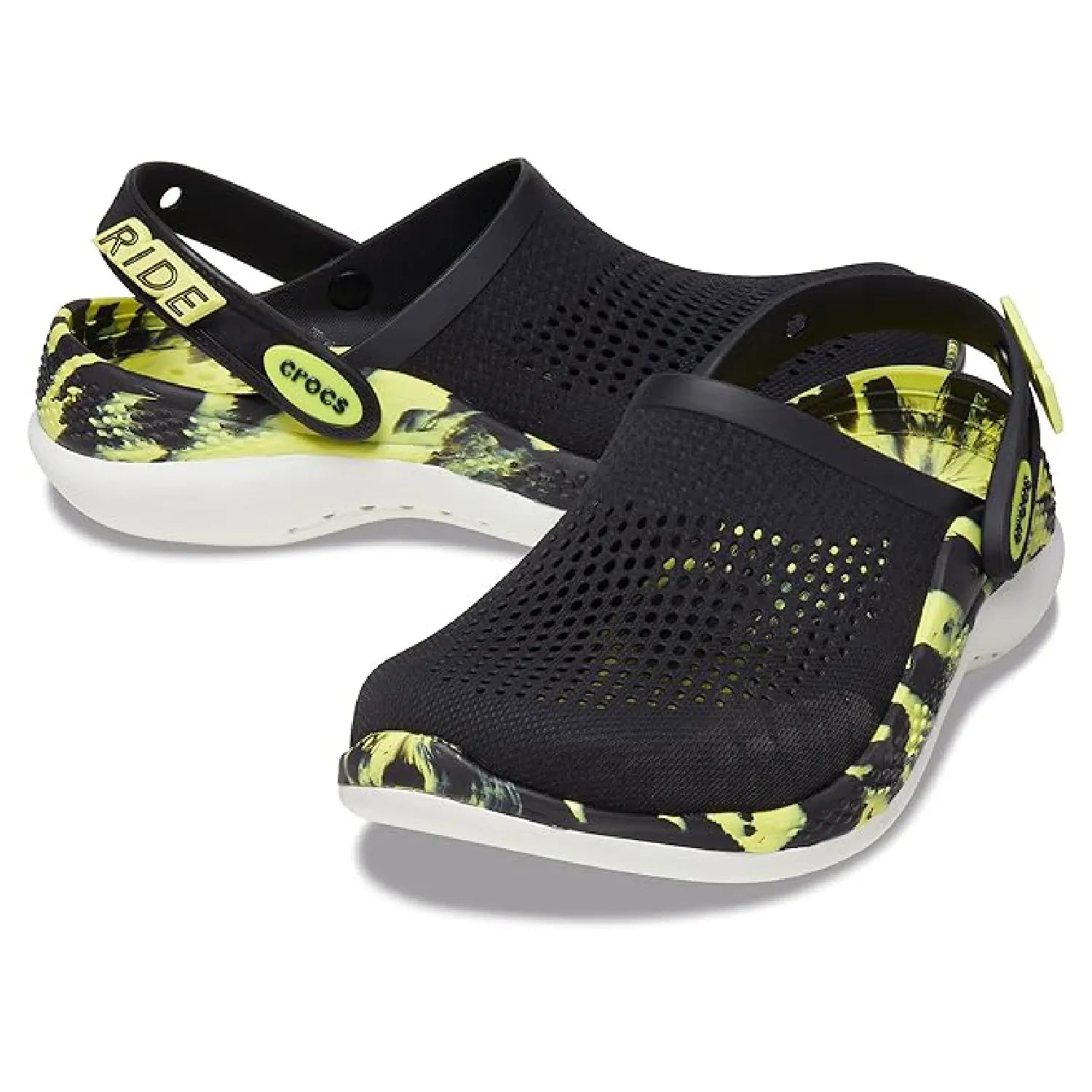 crocs Unisex Literide 360 Black Yellow Clog Clogs 360 beach shoes beachwear breathable shoes casual footwear casual shoes Casual Wear Clogs comfortable clogs comfortable sandals comfortable shoes Crocs crocs lite ride 360 Croslite foam everyday shoes foam clogs Footwear gardening shoes gym shoes lightweight shoes LiteRide LiteRide 360 loungewear men's crocs mens shoes pool shoes slip-on clogs slip-on shoes travel shoes Unisex unisex shoes water shoes water-resistant shoes women's crocs womens shoes