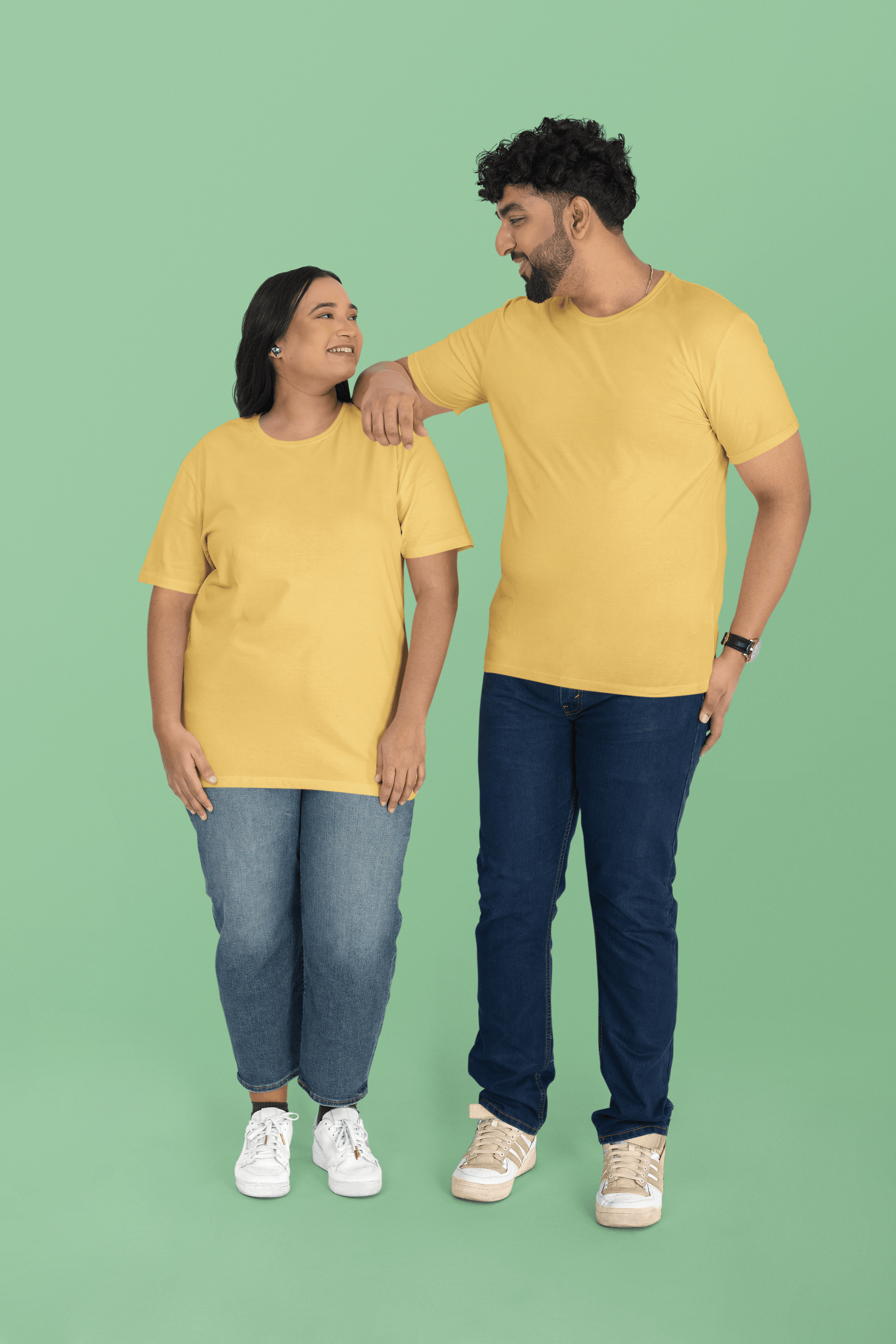 Entimessi - Unisex Plus Size T-Shirt - Ultra-Soft Cotton, Bio-Washed (Yellow) - Plus Size T-shirts - Casual Wear, Cotton, Large Size, Plus Size, plus size t-shirts, Rapi-T-shirts, Round Neck, Short Sleeves, Solid Color T-shirts, T-shirts, Top, Unisex - {{ shop.shopifyCountryName }}