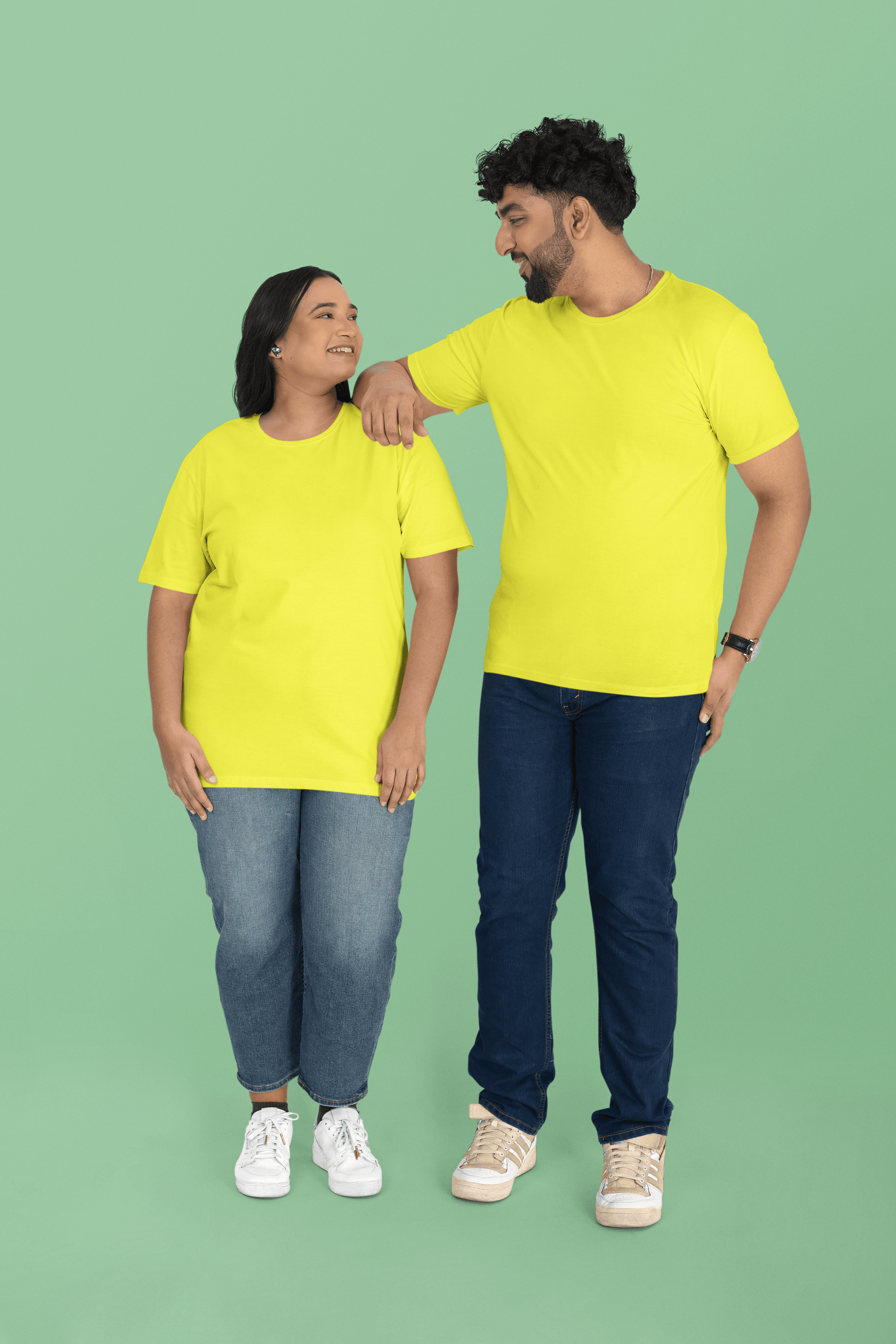 Entimessi - Unisex Plus Size T-Shirt - Ultra-Soft Cotton, Bio-Washed (Yellow) - Plus Size T-shirts - Casual Wear, Cotton, Large Size, Plus Size, plus size t-shirts, Rapi-T-shirts, Round Neck, Short Sleeves, Solid Color T-shirts, T-shirts, Top, Unisex - {{ shop.shopifyCountryName }}