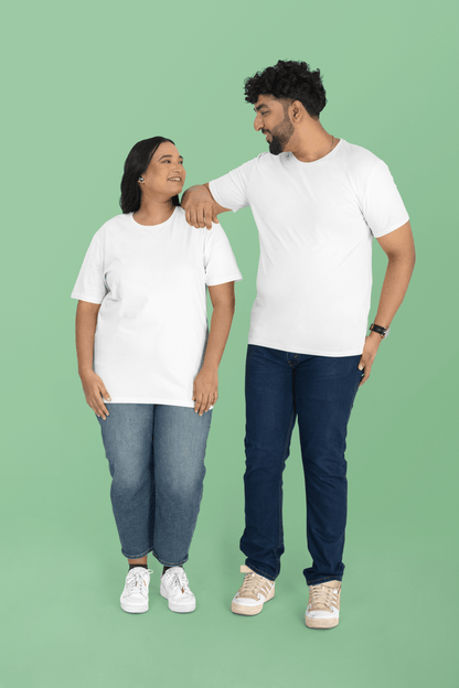 Entimessi - Unisex Plus Size T-Shirt - Ultra-Soft Cotton, Bio-Washed (White) - Plus Size T-shirts - Casual Wear, Cotton, Large Size, Plus Size, plus size t-shirts, Rapi-T-shirts, Round Neck, Short Sleeves, Solid Color T-shirts, T-shirts, Top, Unisex - {{ shop.shopifyCountryName }}