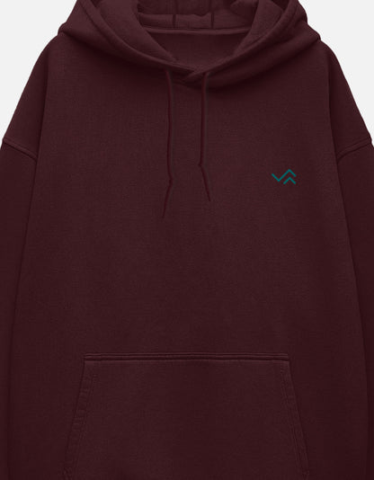 Unisex oversized pullover hoodie in heavyweight cotton fleece