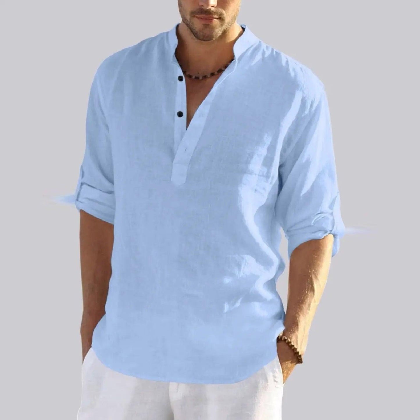 Entimessi - Men's Cotton Blend Straight Kurta Shirt for Everyday Wear - Solid Color Shirts - Cotton, Cotton Shirts, Men, Men's Shirts, Shirts, Top - {{ shop.shopifyCountryName }}