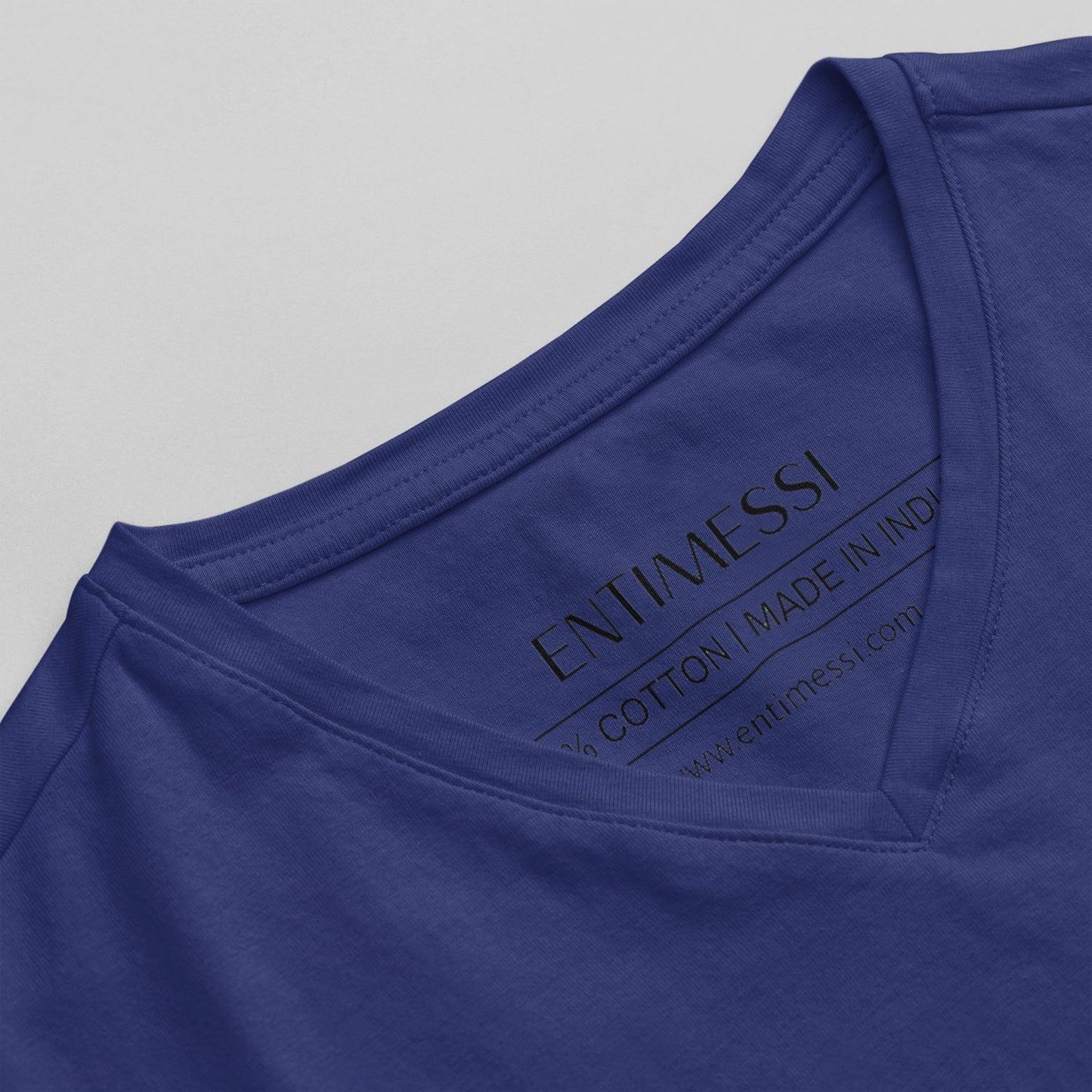 Royal Blue V-Neck Cotton T-Shirt | Essential Unisex Fit