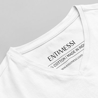 White V-Neck Cotton T-Shirt | Essential Unisex Fit