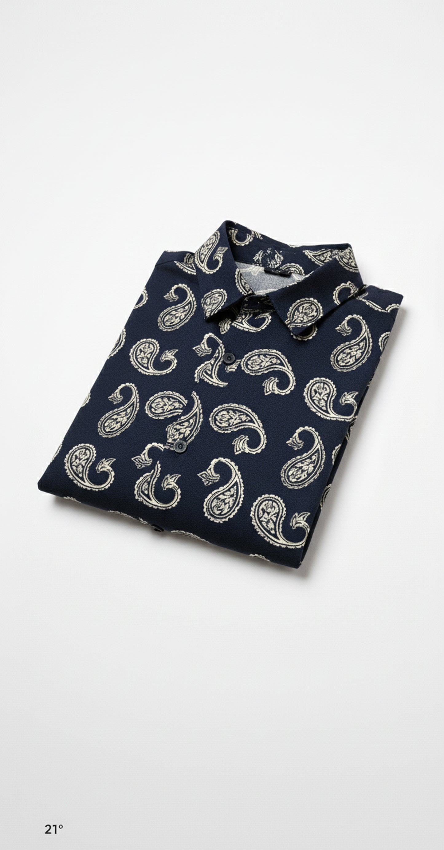 Classic Paisley Print Cotton Half Sleeve Shirt for Men in Black