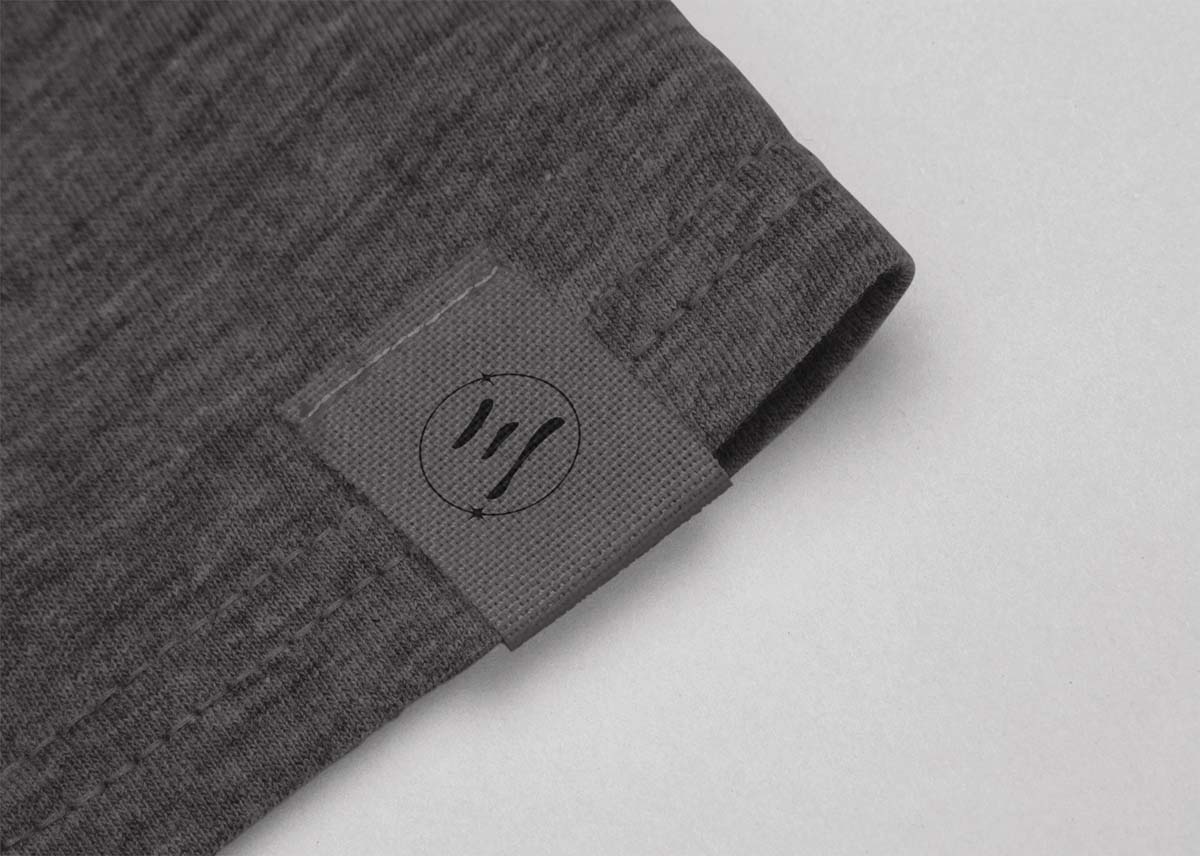 Unisex Cotton Blend Basic Black Melange T-Shirt
