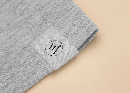 Unisex Cotton Blend Basic Grey Melange T-Shirt