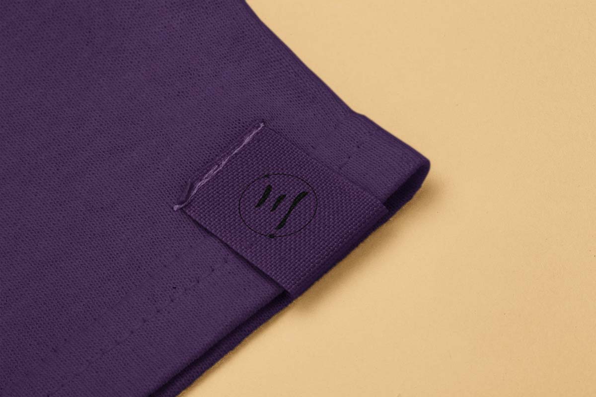 Unisex Cotton Blend Basic Purple T-Shirt