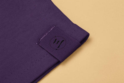Unisex Cotton Blend Basic Purple T-Shirt