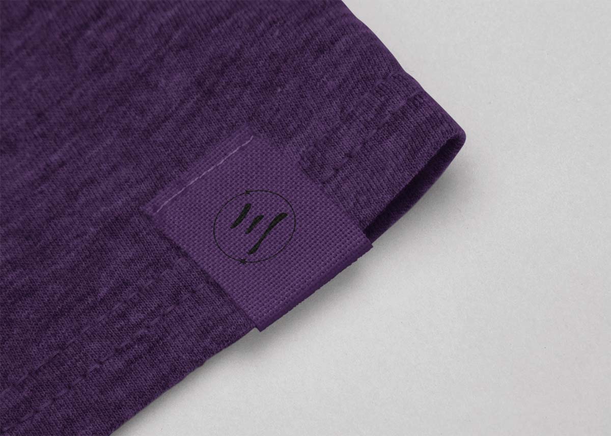 Unisex Cotton Blend Basic Purple Melange T-Shirt