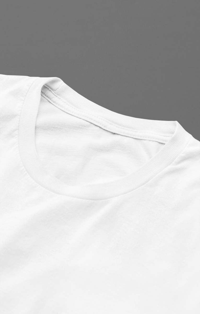 Unisex Cotton Blend Basic White T-Shirt