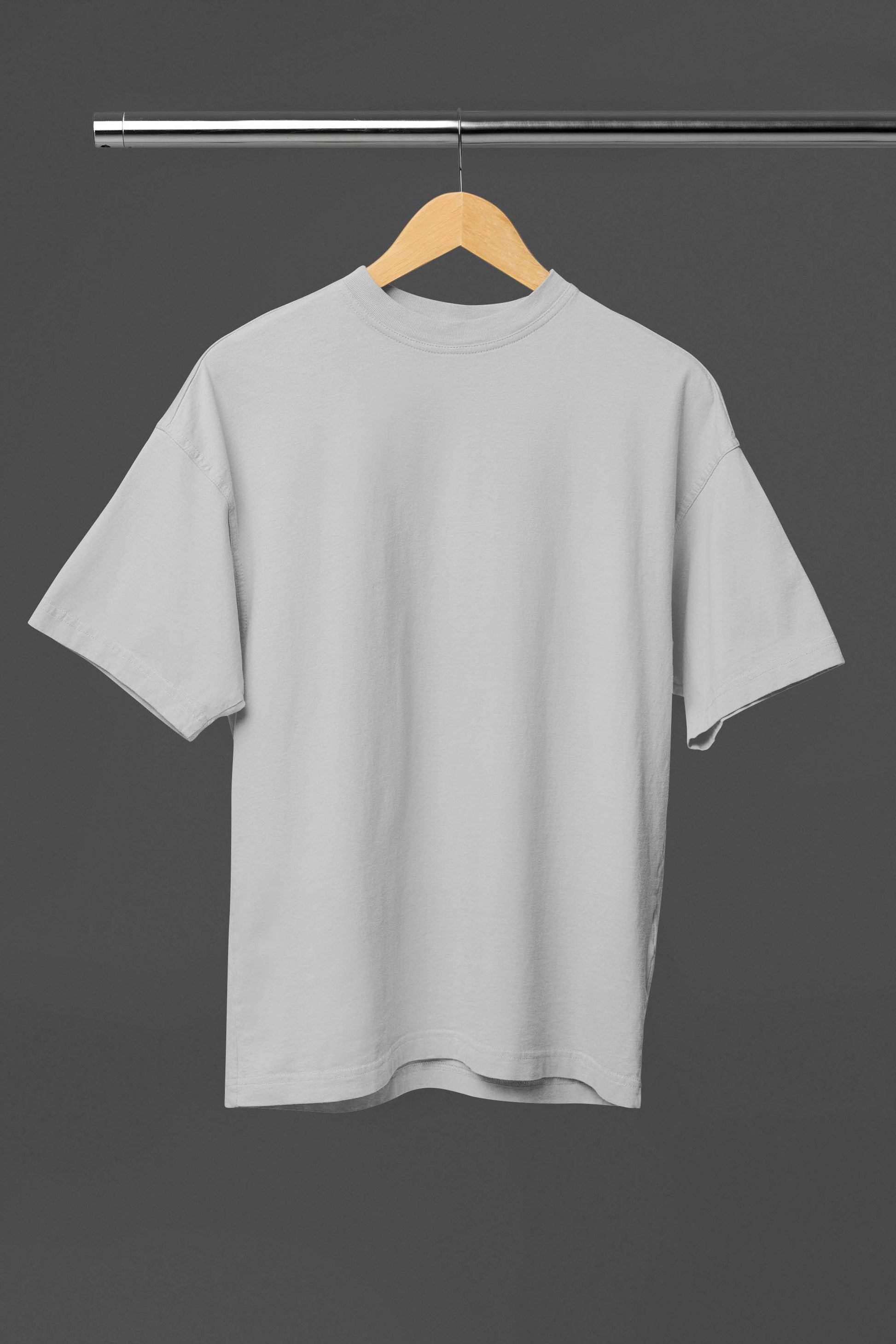 Unisex Oversized Classic Grey Melange T-Shirt