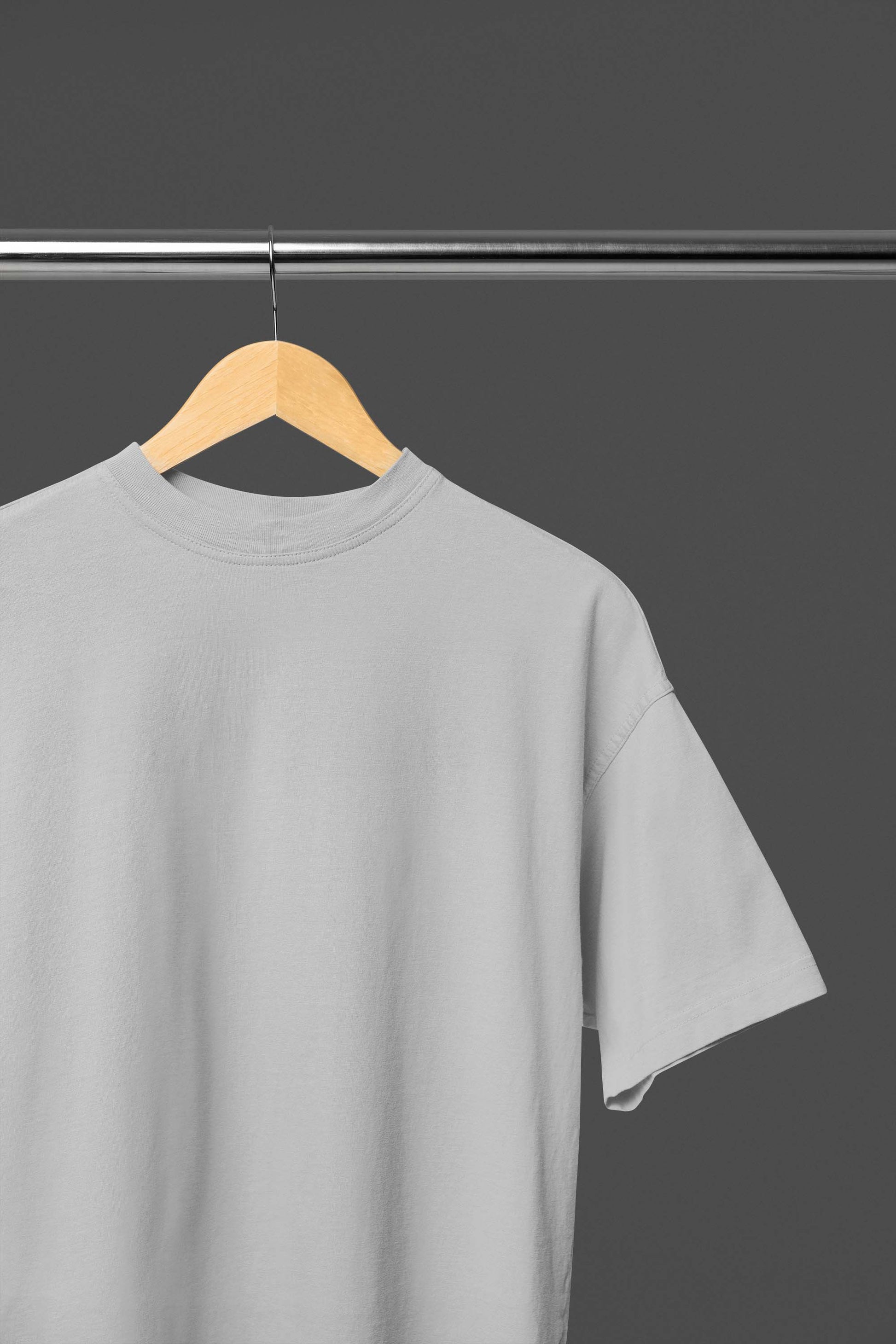 Unisex Oversized Classic Grey Melange T-Shirt