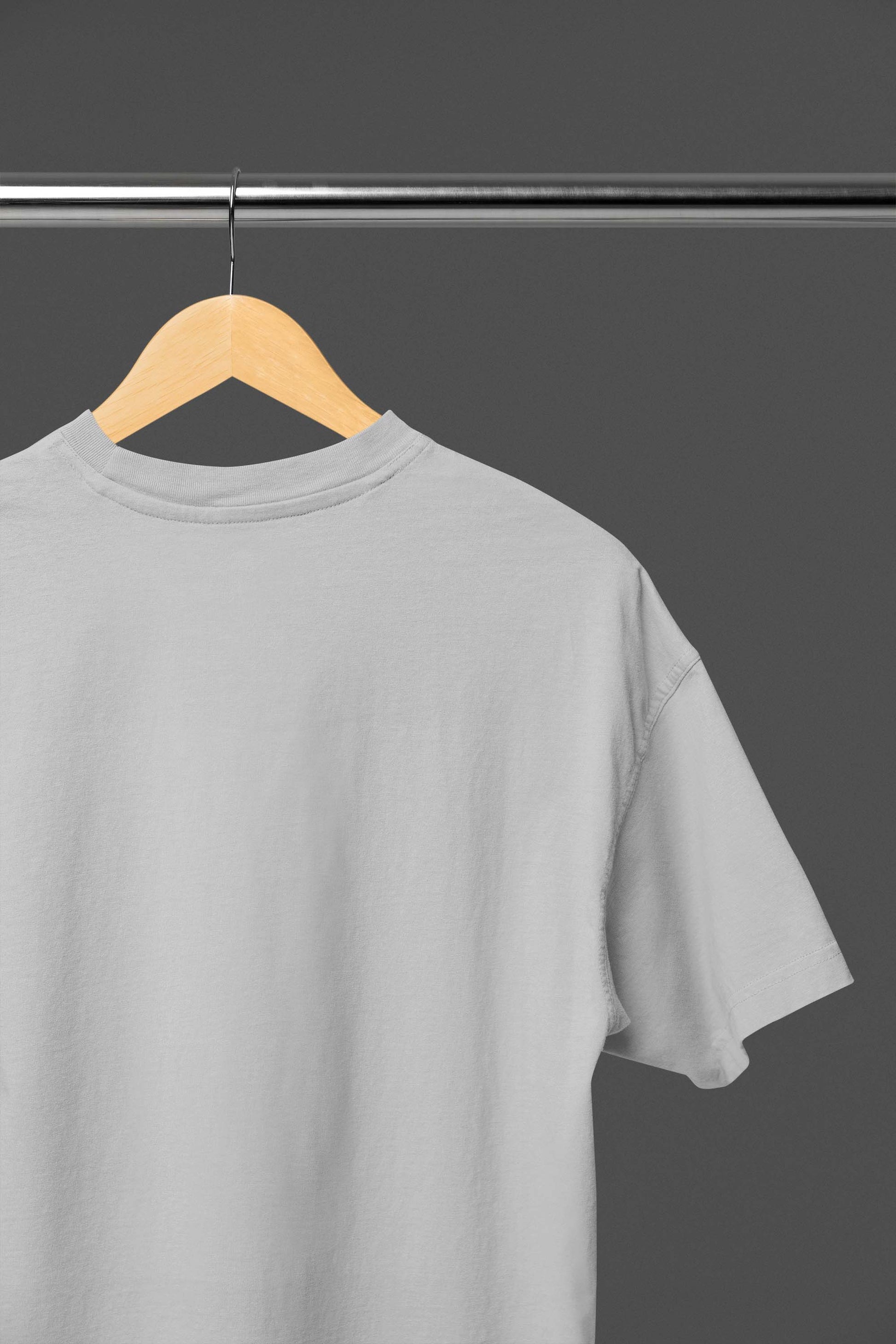 Unisex Oversized Classic Grey Melange T-Shirt