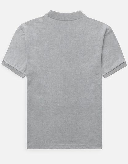 The Essential Unisex Cotton Polo T-Shirt - Grey Melange