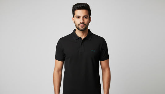 The Essential Unisex Cotton Polo T-Shirt - Black