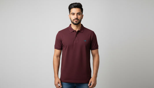 The Essential Unisex Cotton Polo T-Shirt - Brick Red