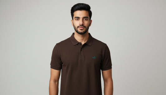 The Essential Unisex Cotton Polo T-Shirt - Coffee Brown
