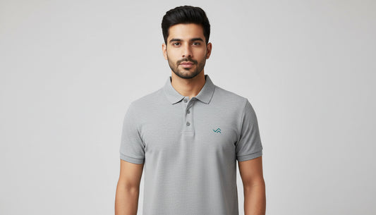 The Essential Unisex Cotton Polo T-Shirt - Grey Melange