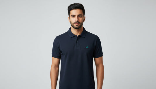 The Essential Unisex Cotton Polo T-Shirt - Navy Blue