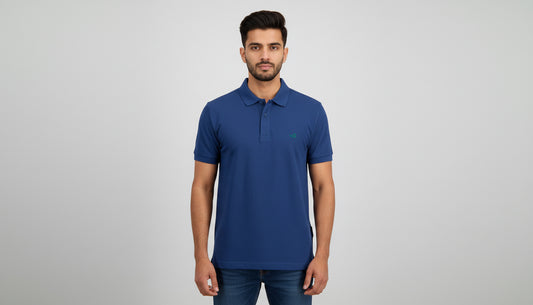 The Essential Unisex Cotton Polo T-Shirt - Royal Blue