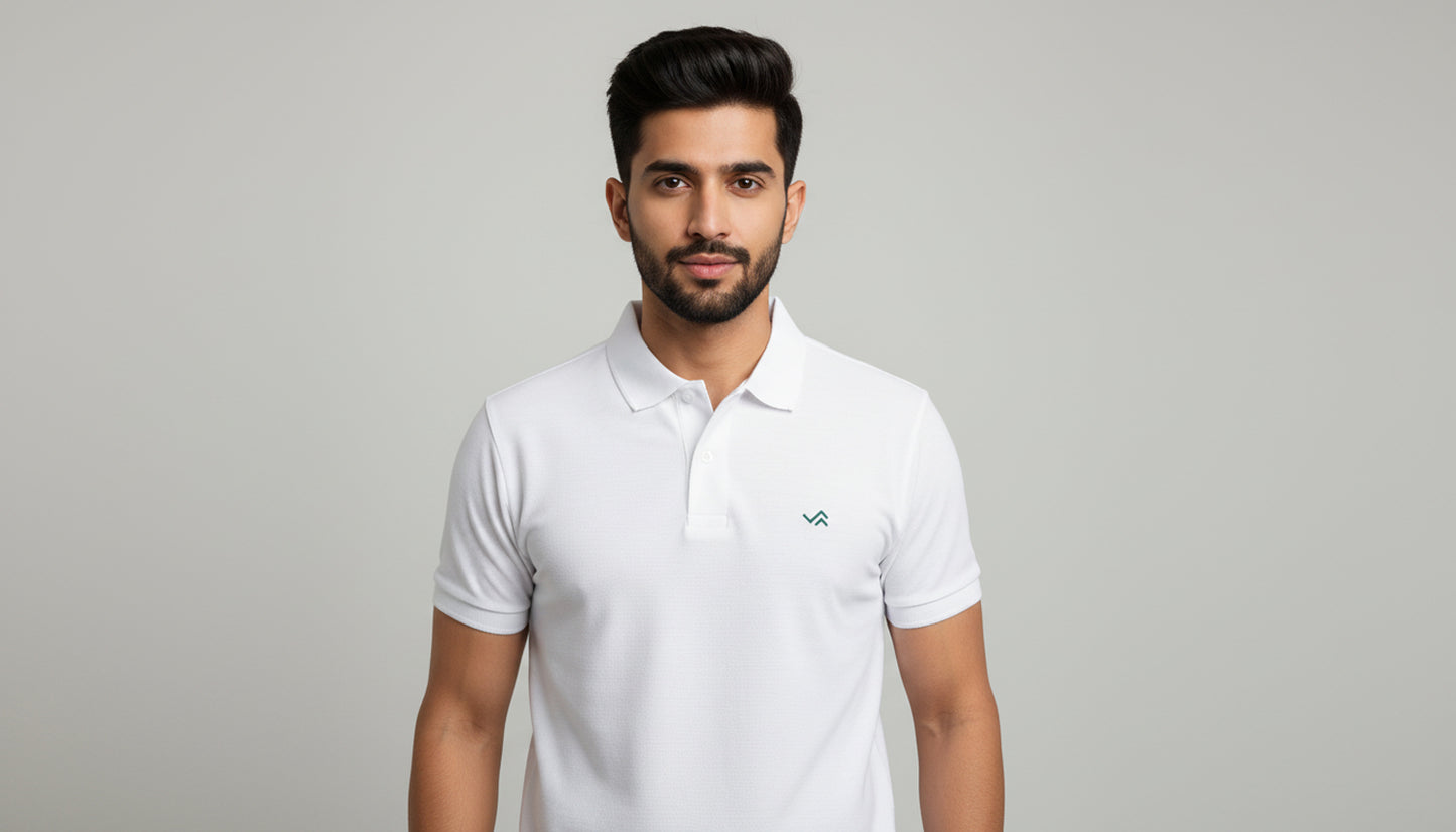 The Essential Unisex Cotton Polo T-Shirt - Grey Melange