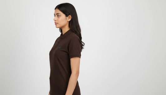 The Essential Unisex Cotton Polo T-Shirt - Coffee Brown