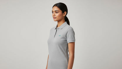 The Essential Unisex Cotton Polo T-Shirt - Grey Melange