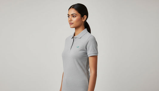 The Essential Unisex Cotton Polo T-Shirt - Grey Melange