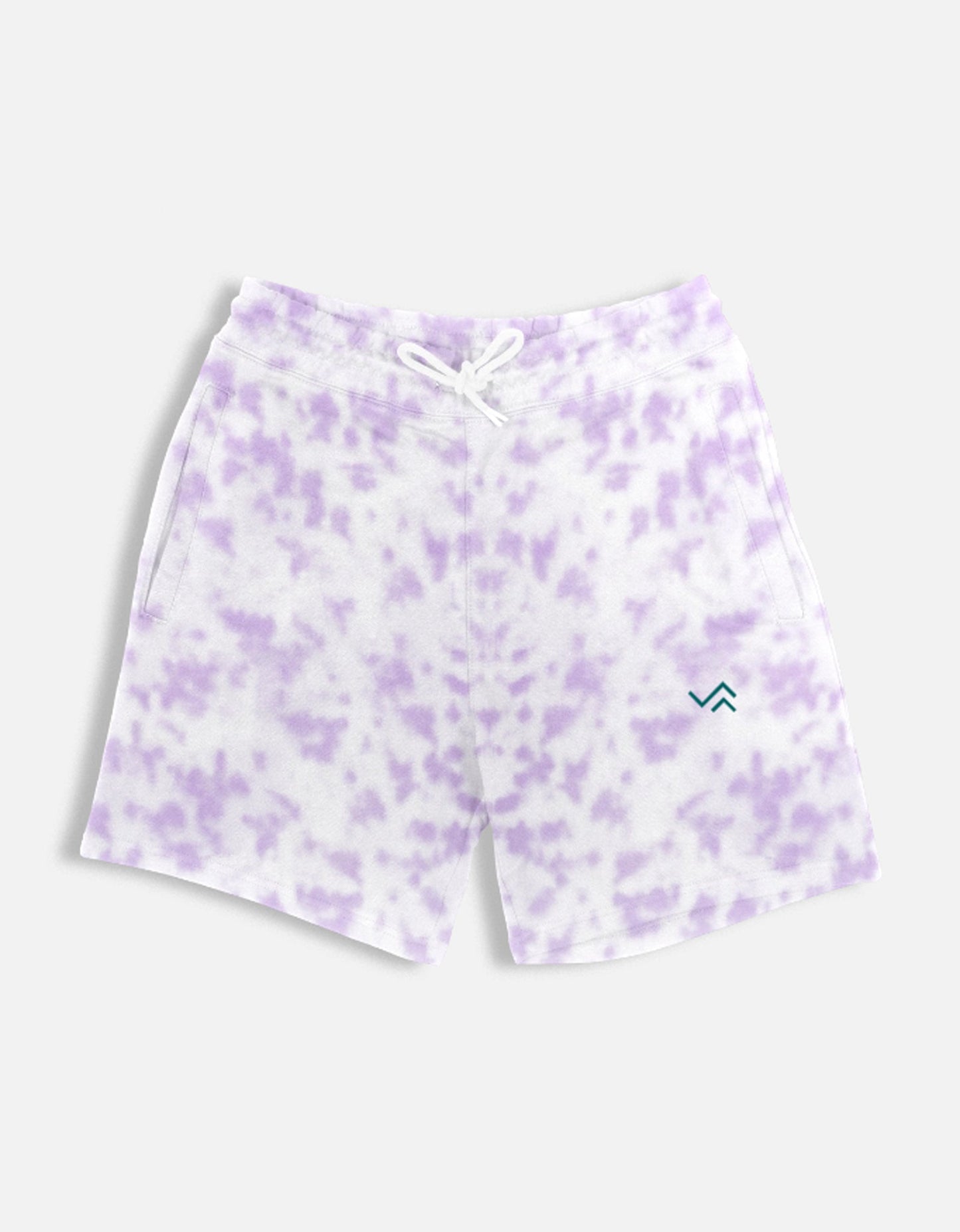 Green on Black Tie Dye Shorts for Men & Women | Relaxed Fit