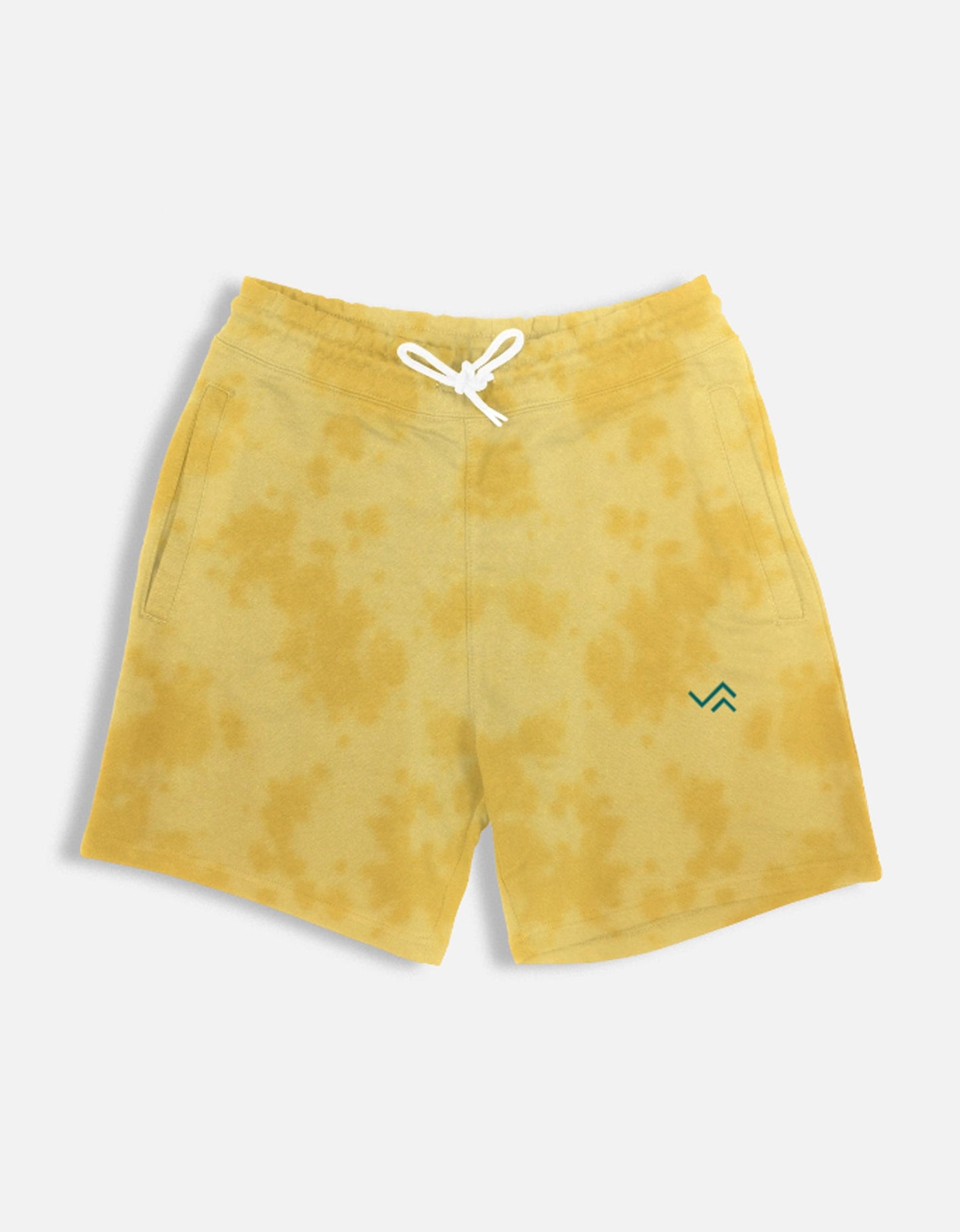 Green on Black Tie Dye Shorts for Men & Women | Relaxed Fit
