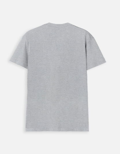 Grey Melange V-Neck Cotton T-Shirt | Essential Unisex Fit