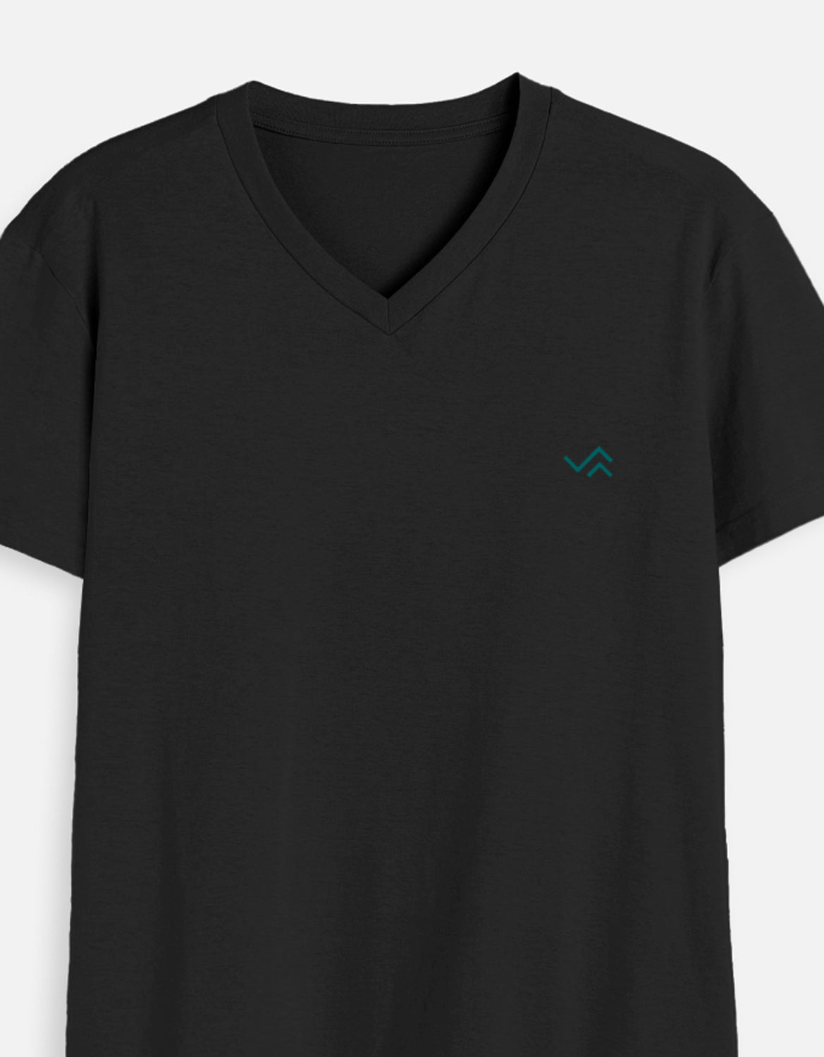 Black V-Neck Cotton T-Shirt | Essential Unisex Fit