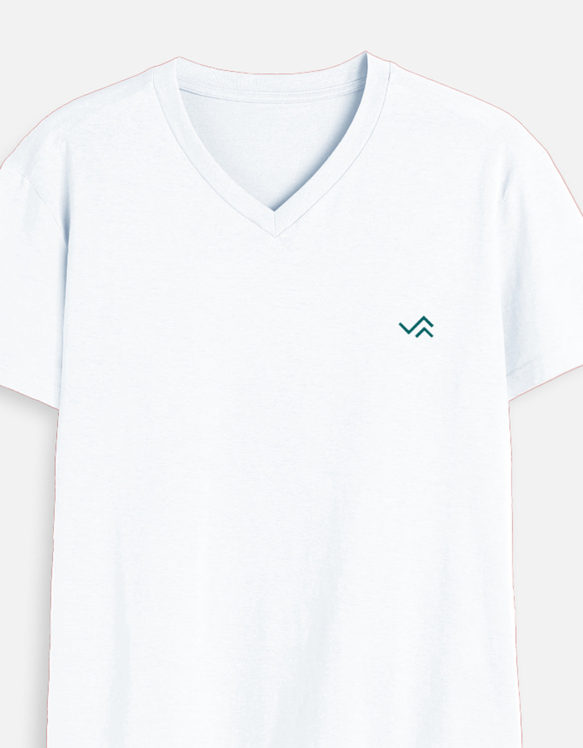 White V-Neck Cotton T-Shirt | Essential Unisex Fit