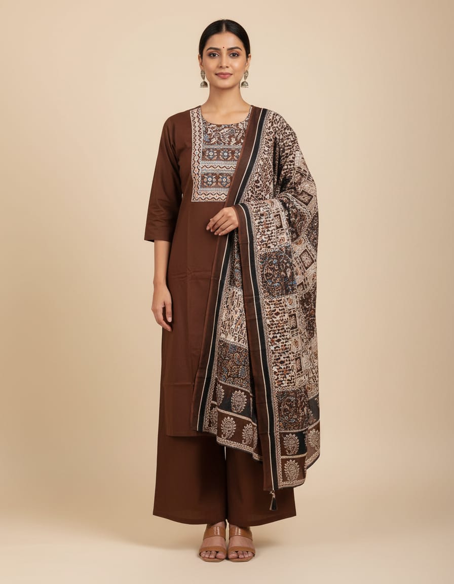 Entimessi Entimessi Monochrome Floral Embroidered Kurta Set – Black & White Kurta Set Black Cotton Embroidered Ethnic Kurta Set Kurta Set Notch Neck White Womenswear