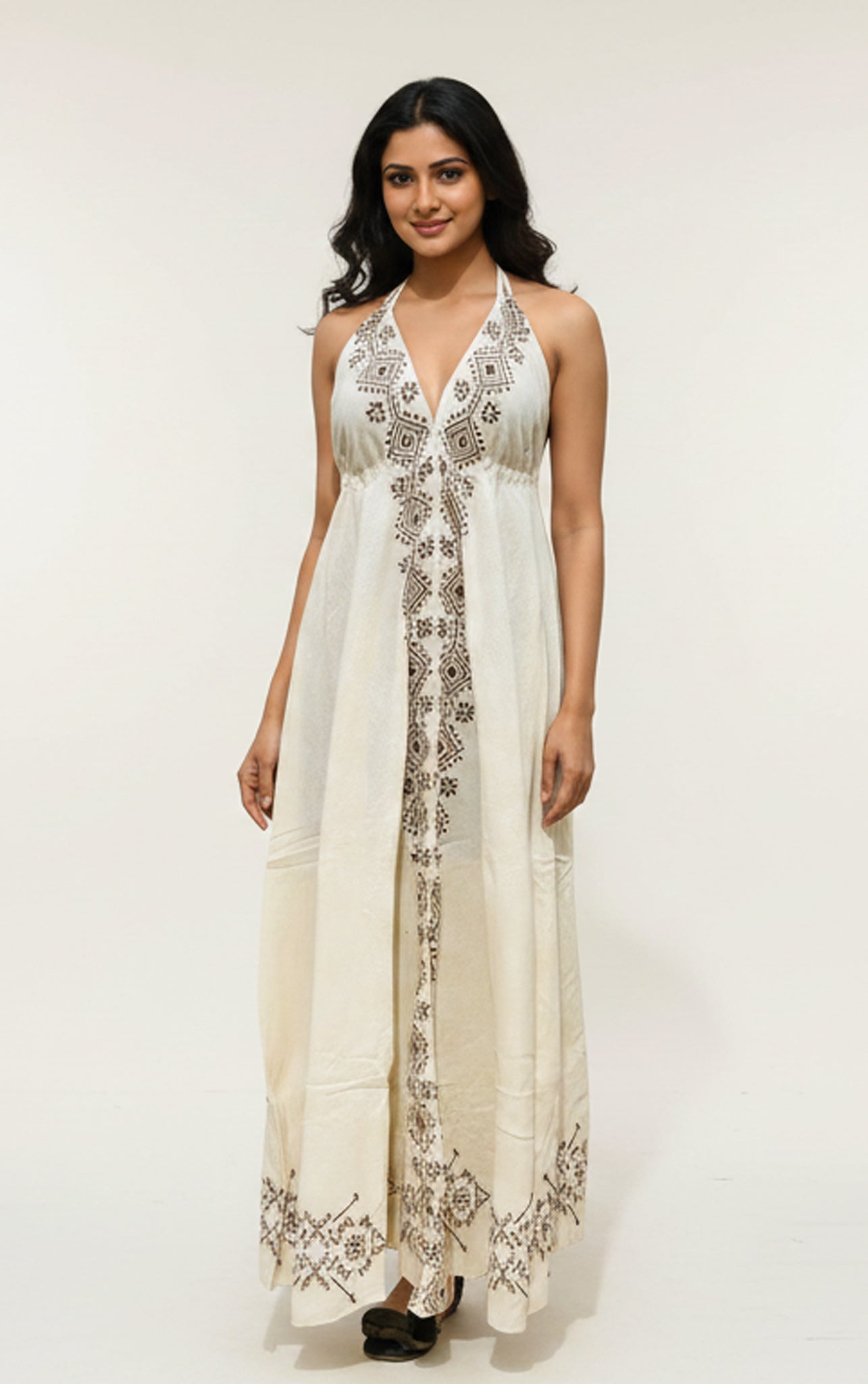 The Earth-Heritage Halter: Made-to-Order Pure Cotton Maxi
