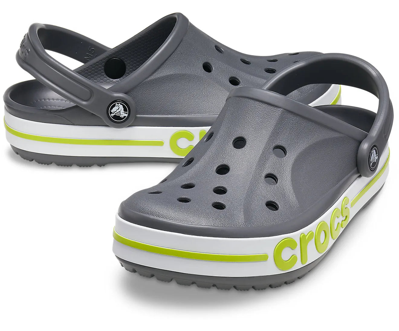 crocs Bayaband Slate Grey Lime Punch Unisex Clog Clogs Bayaband Clogs Crocs Footwear lightweight lightweight shoes Unisex