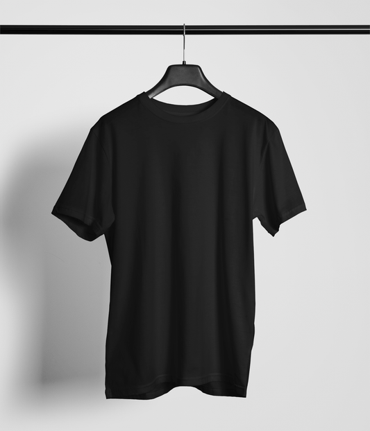 Classic Black Crew Neck T-Shirt – Unisex
