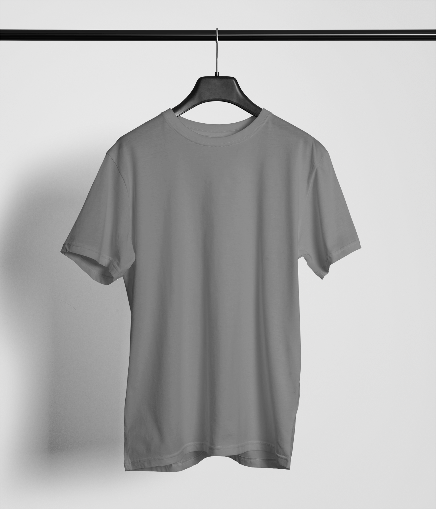 Classic Charcoal Melange Crew Neck T-Shirt – Unisex