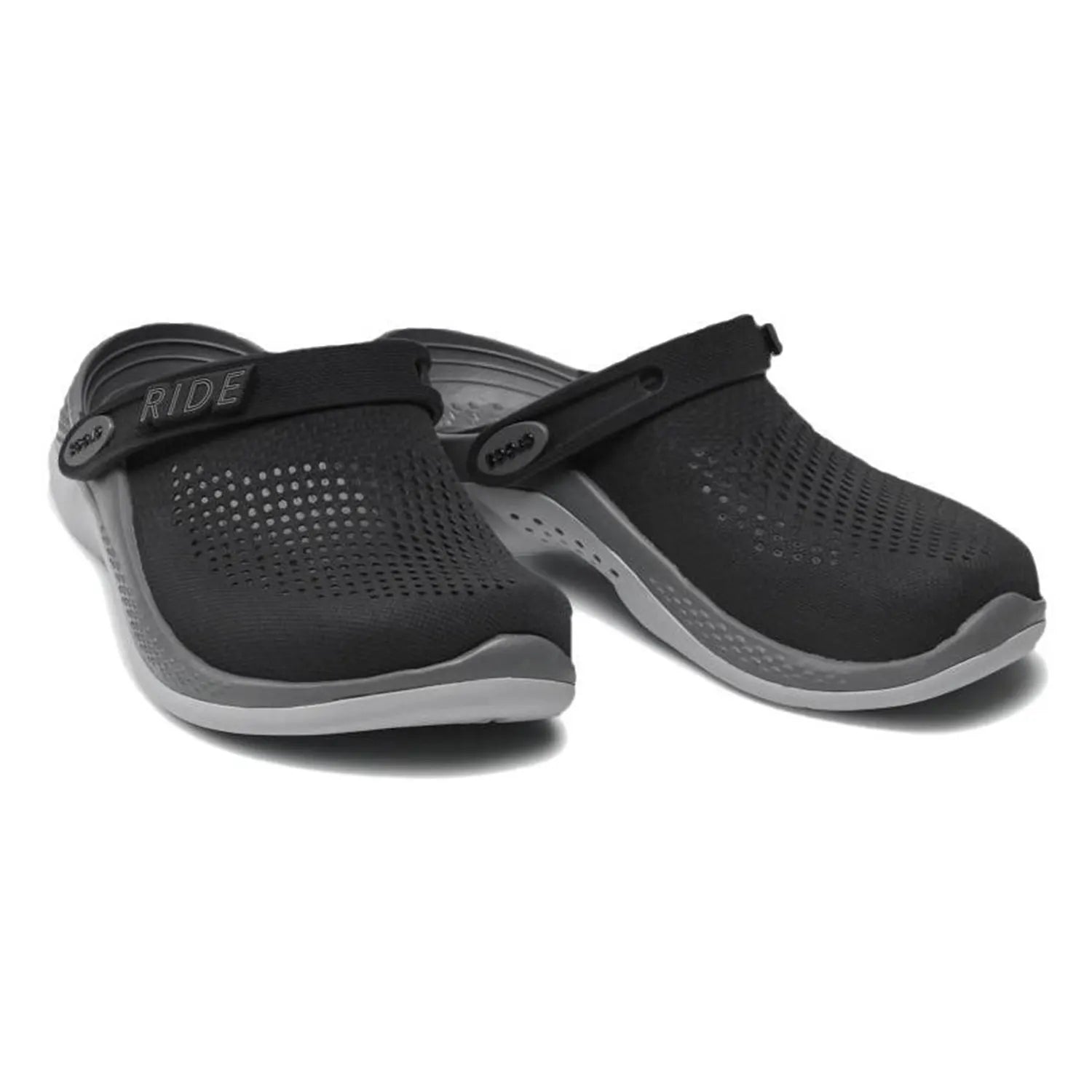 crocs Unisex Literide 360 Clog - Black with Grey & Slate Sole Clogs BEST Clogs Crocs Footwear LiteRide Unisex