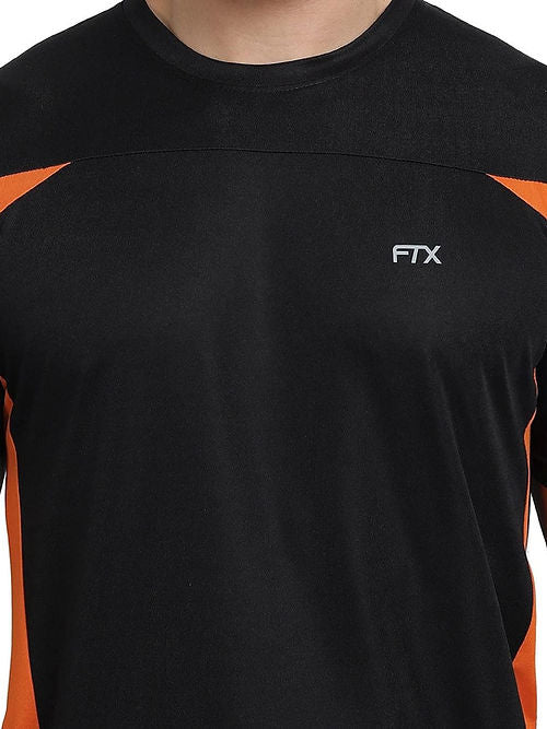 FTX Dri-FIT Bi-Color T-Shirt for Men - Workout & Leisure [Lime Green/ Charcoal Black] Dri-FIT T-shirts Bi-color Dri-FIT Men Men's T-shirt T-shirts Top Workout T-shirt