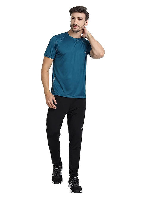 FTX Dri-Fit T-Shirt for Men - Moisture-Wicking, Regular Fit - Vivid Blue Dri-FIT T-shirts Casual Wear Dri-FIT Men Men's T-shirt Round Neck Short Sleeves Solid Color T-shirts T-shirts Top Workout T-shirt