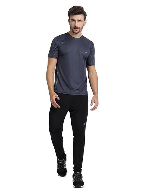 FTX Dri-Fit Charcoal T-Shirt for Men: Stay Cool & Dry During Workouts Dri-FIT T-shirts Casual Wear Dri-FIT Men Men's T-shirt Round Neck Short Sleeves Solid Color T-shirts T-shirts Top Workout T-shirt