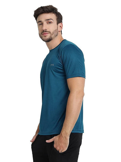 FTX Dri-Fit T-Shirt for Men - Moisture-Wicking, Regular Fit - Vivid Blue Dri-FIT T-shirts Casual Wear Dri-FIT Men Men's T-shirt Round Neck Short Sleeves Solid Color T-shirts T-shirts Top Workout T-shirt