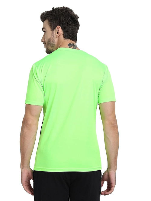 FTX Dri-FIT Bi-Color T-Shirt for Men - Workout & Leisure [Lime Green/ Charcoal Black] Dri-FIT T-shirts Bi-color Dri-FIT Men Men's T-shirt T-shirts Top Workout T-shirt