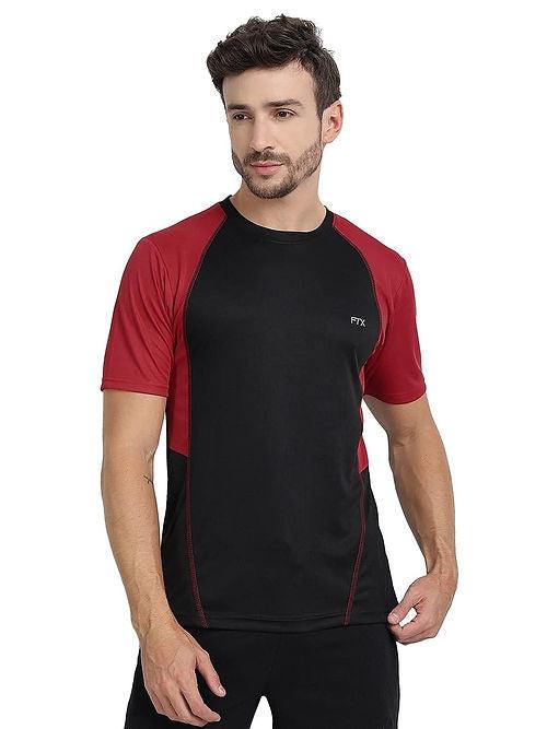 FTX - Men's Bi-Color Dri-FIT Workout T-Shirts (Black/ Red) - Dri-FIT T-shirts - BEST, Bi-color, Dri-FIT, Men, Men's T-shirt, SALE, T-shirts, Top, Workout T-shirt - {{ shop.shopifyCountryName }}