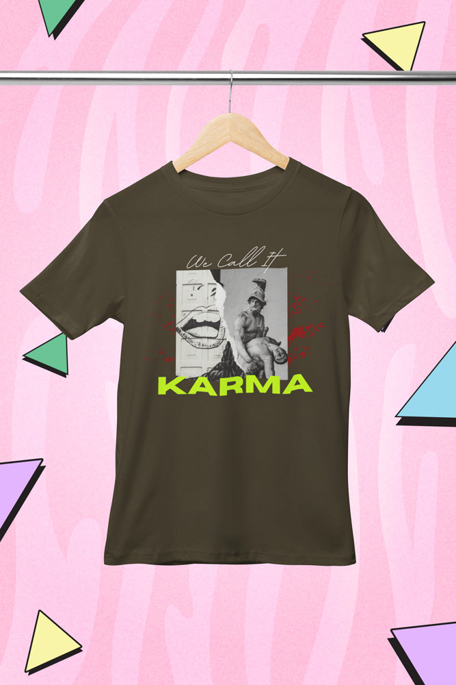 Entimessi - We Call it Karma - Unisex Oversized Cotton Graphic Printed T-Shirt - Graphic T-shirts - Casual Wear, Cotton, Graphic Tees, Graphics, Oversize, Oversize T-shirts, Printed, Round Neck, Short Sleeves, T-shirts, Top, Unisex - {{ shop.shopifyCountryName }}