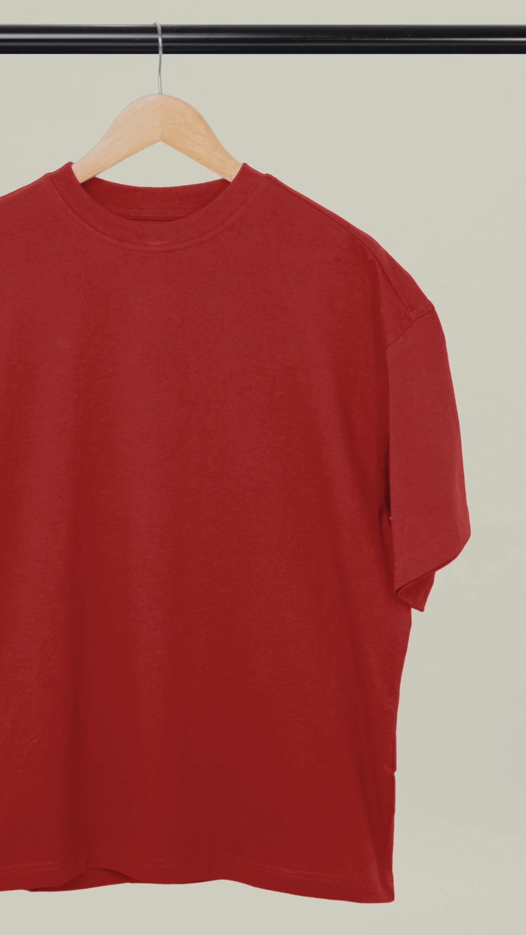 Unisex Oversized Classic Cherry Red T-Shirt