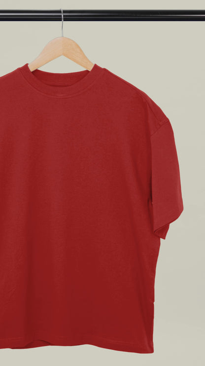 Unisex Oversized Classic Cherry Red T-Shirt