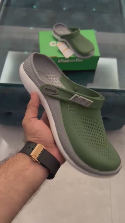 Unisex Literide 360 Clog - Olive Green Grey White Sole